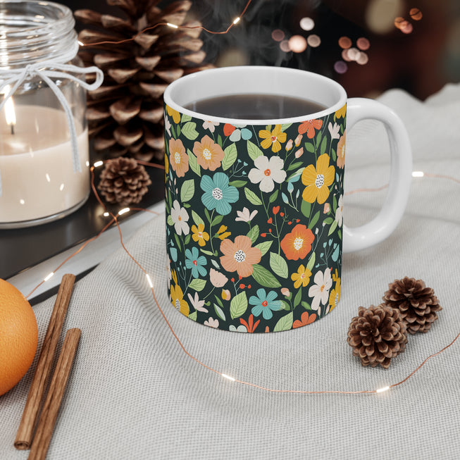 Floral Pattern Mug 11oz