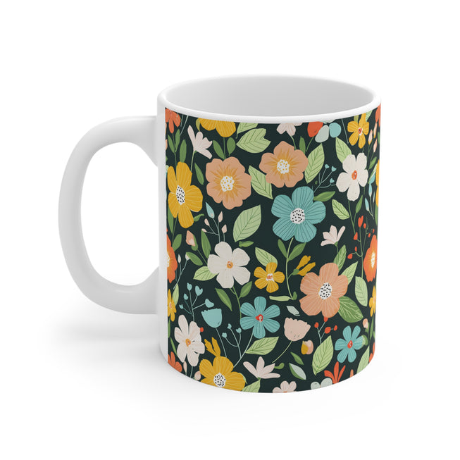 Floral Pattern Mug 11oz