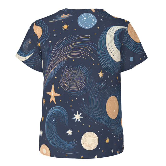 Kids - Galaxy Patterns Mesh Short Sleeve T-Shirt