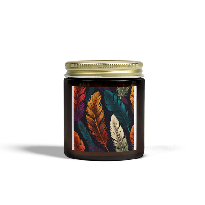 Elegant Feathers Scented Coconut Apricot Candles (4oz, 9oz)