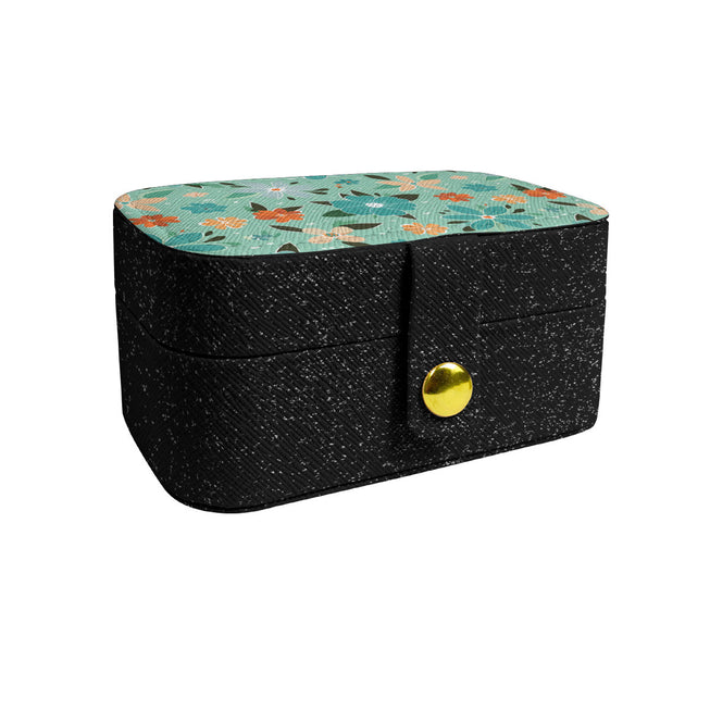 Floral Seamless Pattern Personalized Portable Jewelry Box