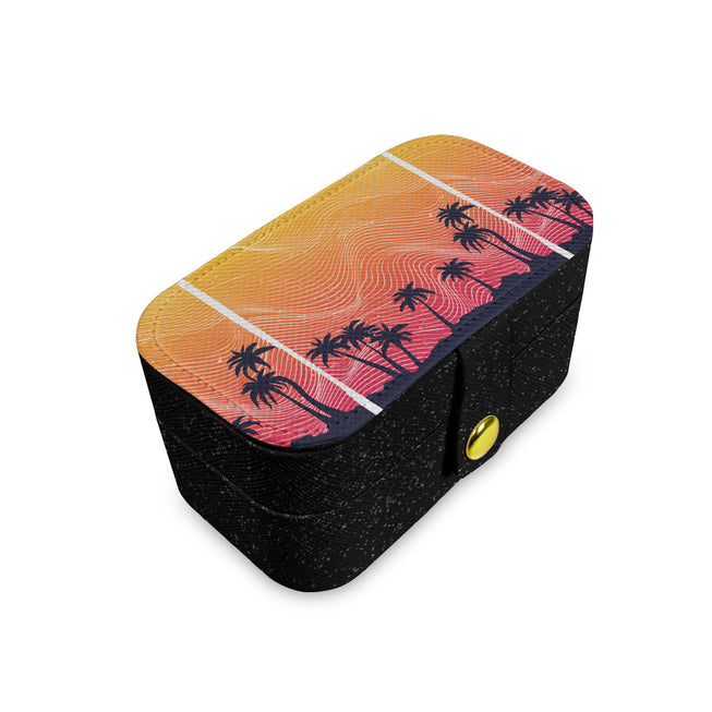 Sunset Pattern Personalized Portable Jewelry Box