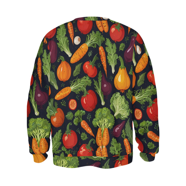 Veggies Pattern Crew Neck Sweater