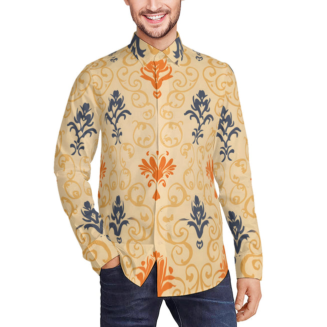 Abstract Pattern Men's Classic Long-Sleeved Shirt