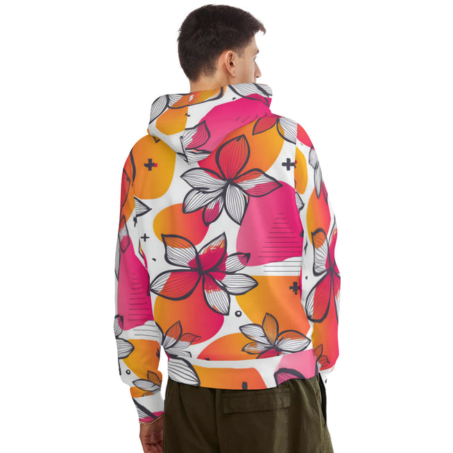 Floral Shapes Adult Hoodie