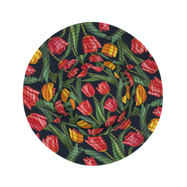 Tulip Pattern Double-Sided Unisex Polyester Bucket Hat