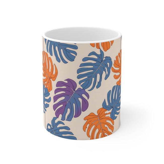 Tropical Leaf Pattern Mug 11oz