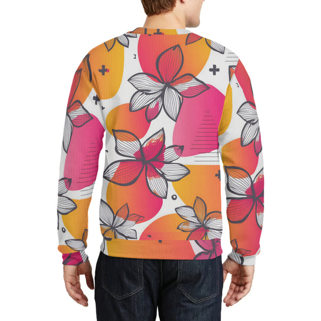 Floral Shapes Crew Neck Sweater