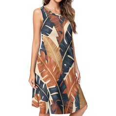 Tropical Leaves Women's Casual Dress