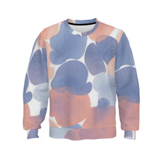 Floral Shapes Pattern Crew Neck Sweater