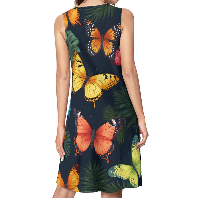 Tropical Butterfly Women's Casual Dress