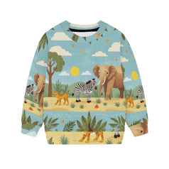 Safari Adventure Kids Round Neck Sweater