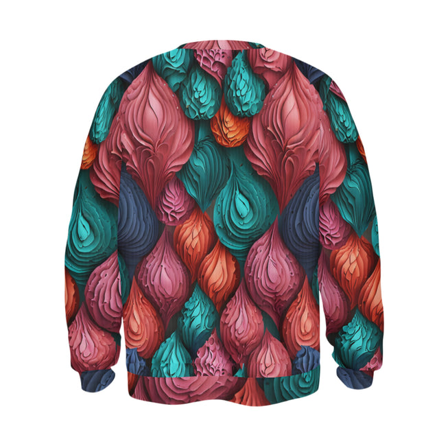 Abstract Seamless Pattern Crew Neck Sweater