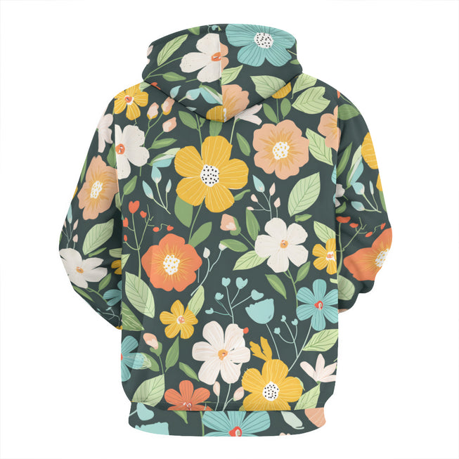 Floral Seamless Pattern Adult Hoodie