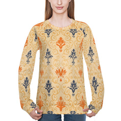 Abstract Pattern Women's Raglan Long Sleeved Sweatshirt