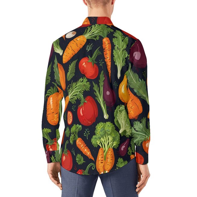 Veggies Pattern Men's Classic Long-Sleeved Shirt