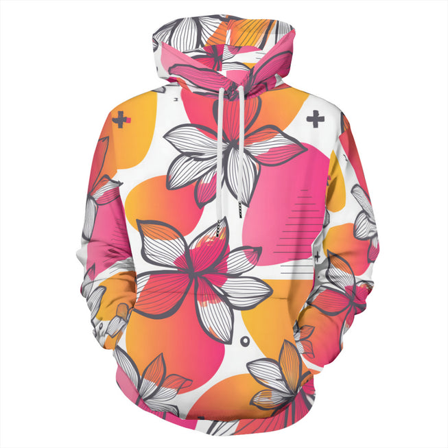 Floral Shapes Adult Hoodie