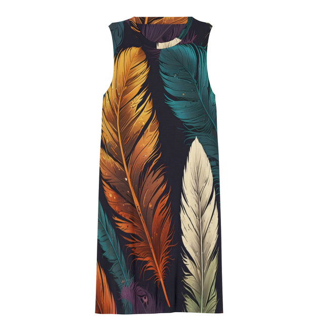 Elegant Feathers Women's Casual Dress