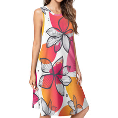 Floral Shapes Women's Casual Dress