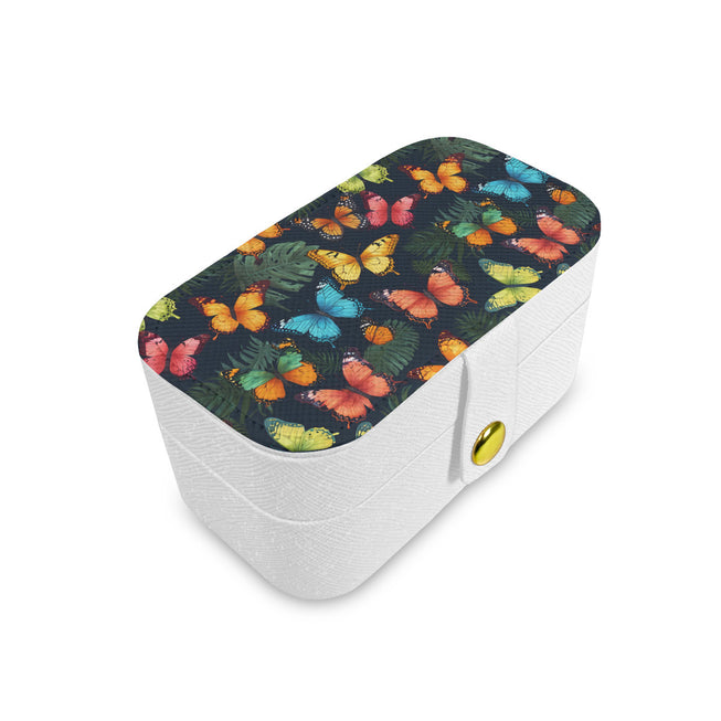 Tropical Butterfly Personalized Portable Jewelry Box