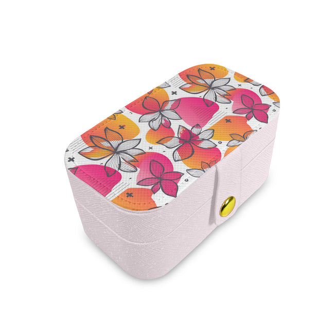 Floral Shapes Personalized Portable Jewelry Box