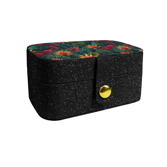 Tropical Pattern Personalized Portable Jewelry Box