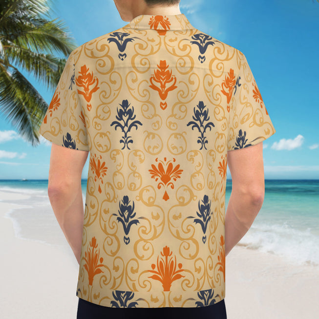 Abstract Pattern Man's Casual Short-Sleeved Shirt