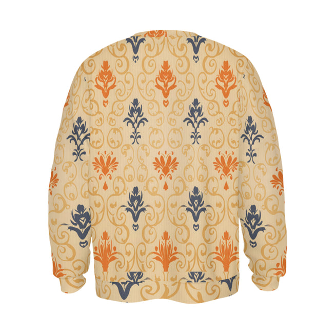 Abstract Pattern Crew Neck Sweater