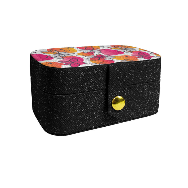 Floral Shapes Personalized Portable Jewelry Box