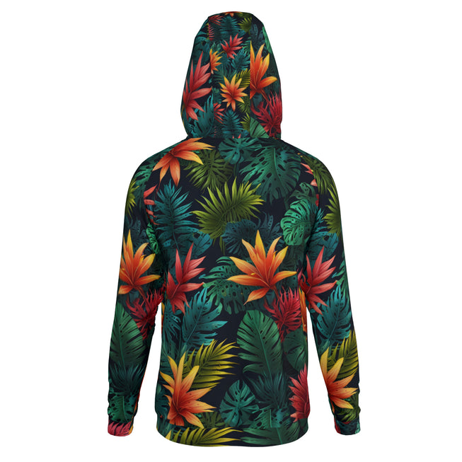 Tropical Pattern Men's Zip Up Hoodie