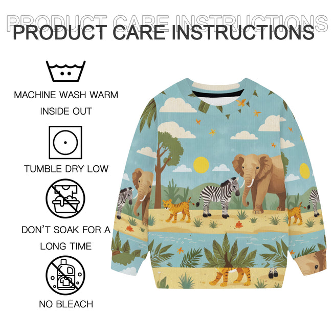 Safari Adventure Kids Round Neck Sweater