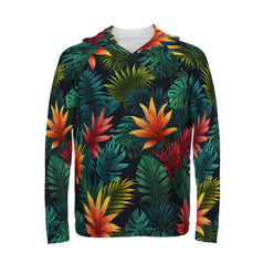 Tropical Pattern Men's Sun Protection Long Sleeve Hoodie