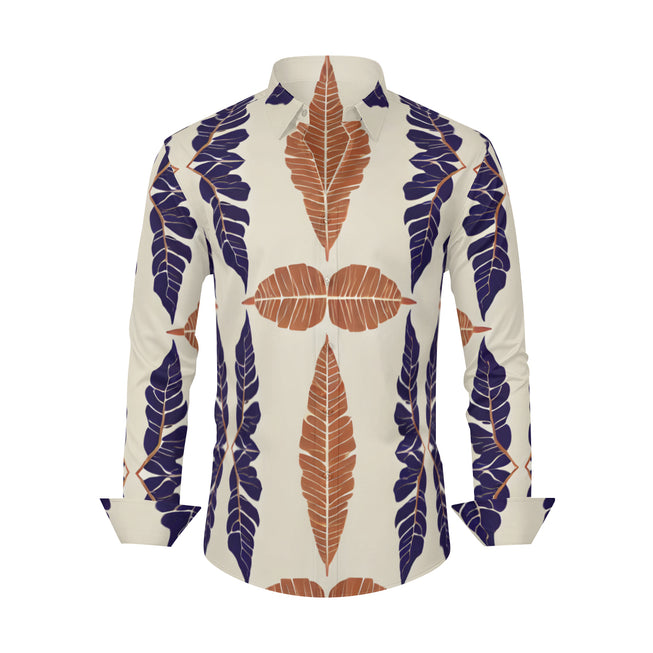 Tropical Leaf Men's Classic Long-Sleeved Shirt