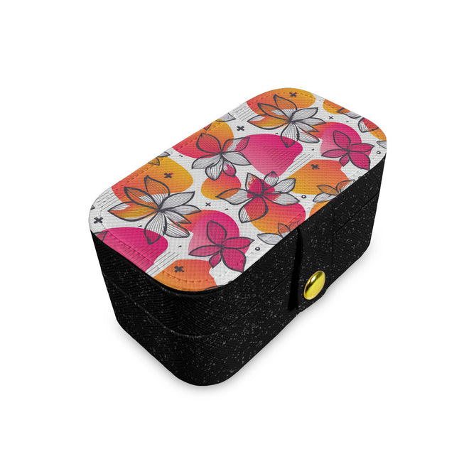 Floral Shapes Personalized Portable Jewelry Box