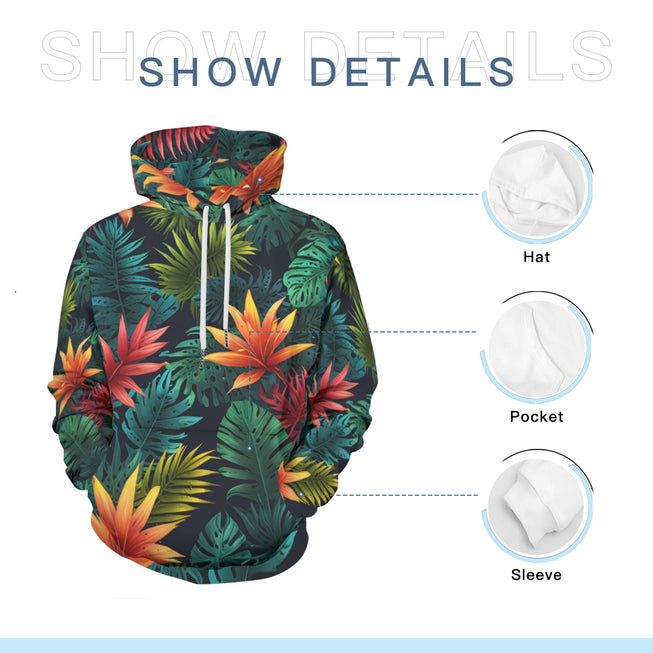 Tropical Pattern Adult Hoodie