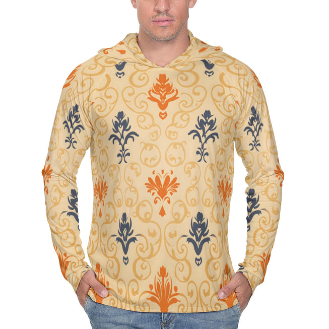 Abstract Pattern Men's Sun Protection Long Sleeve Hoodie