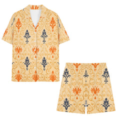 Abstract Pattern Men's Shirt And Short Set