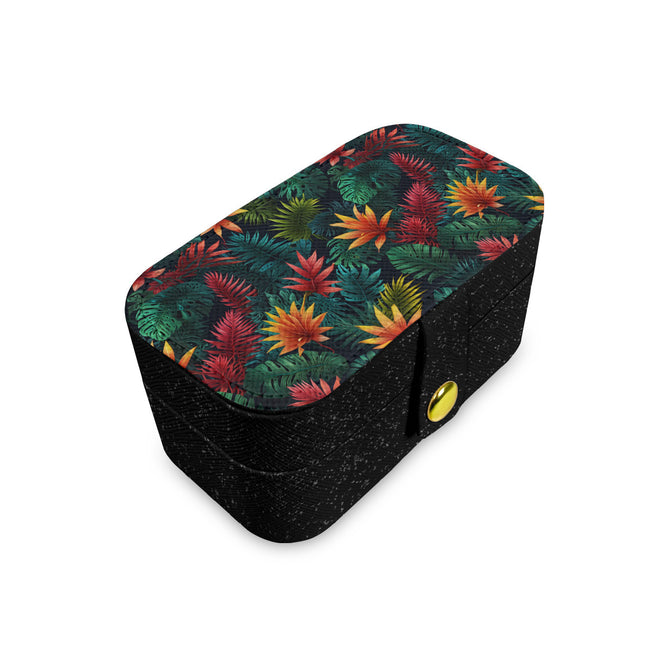 Tropical Pattern Personalized Portable Jewelry Box