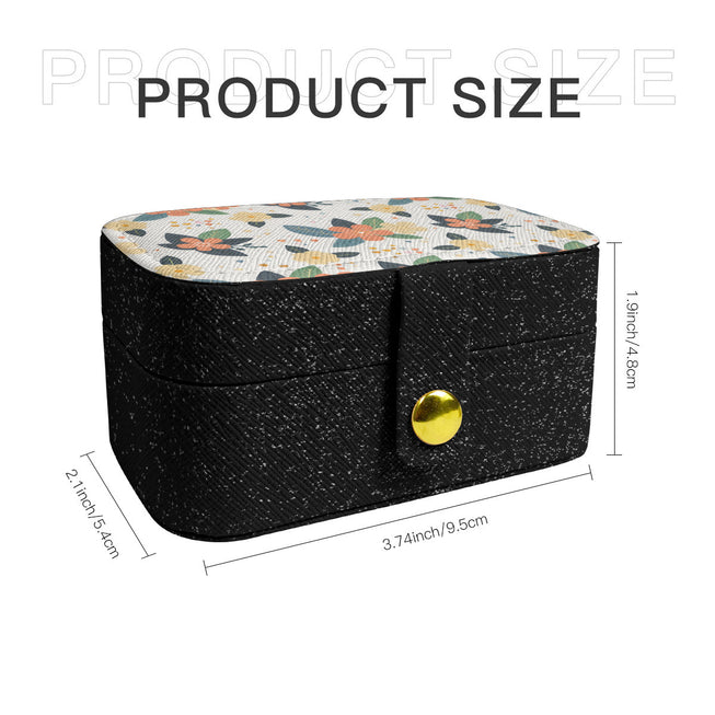 Firefly Floral Seamless Pattern Personalized Portable Jewelry Box