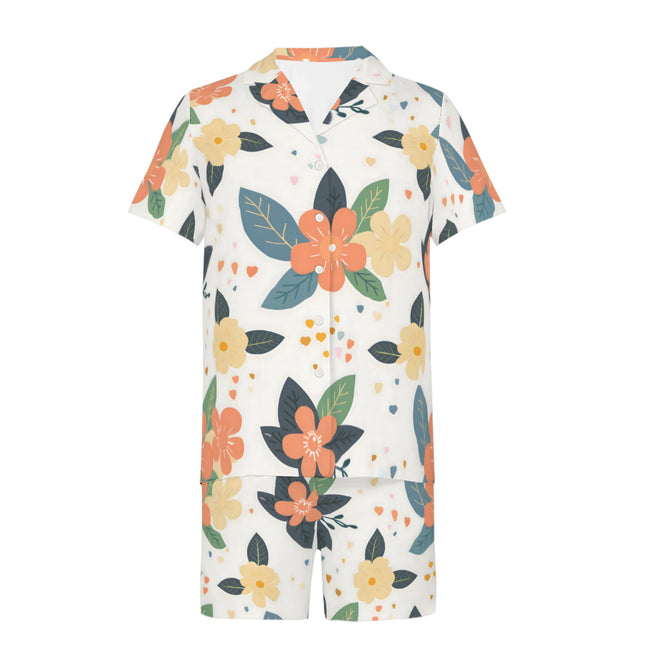 Firefly Floral Seamless Pattern Men's Shirt And Short Set