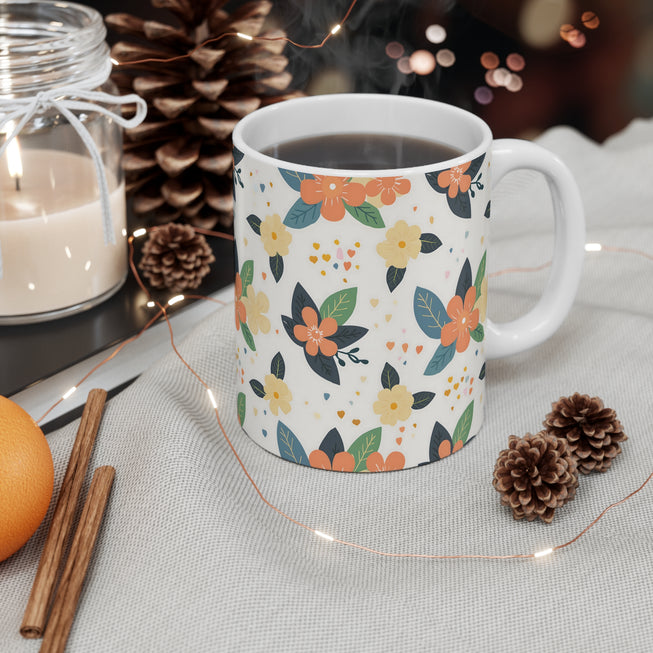 Floral Pattern Mug 11oz