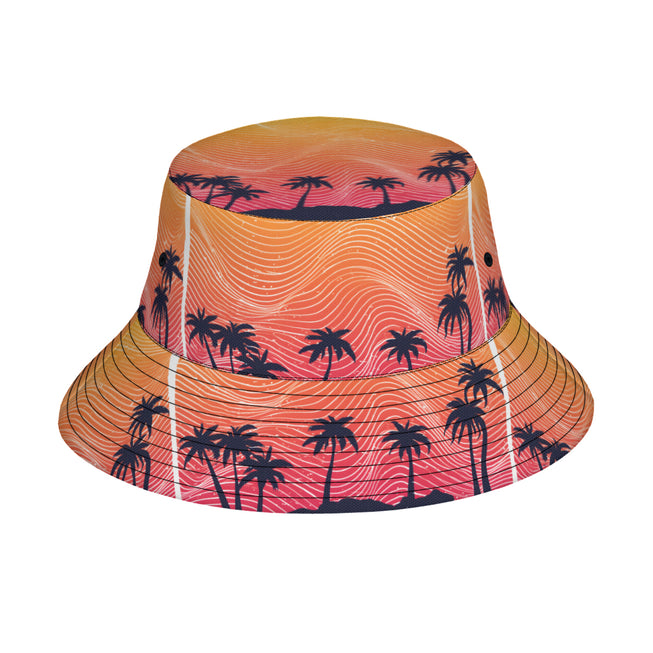 Sunset Pattern Double-Sided Unisex Polyester Bucket Hat