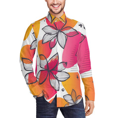 Floral Shapes Men's Classic Long-Sleeved Shirt