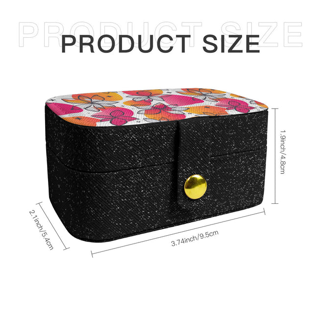 Floral Shapes Personalized Portable Jewelry Box