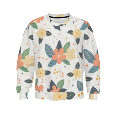 Firefly Floral Seamless Pattern Crew Neck Sweater