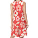 Red Floral Women's Casual Dress