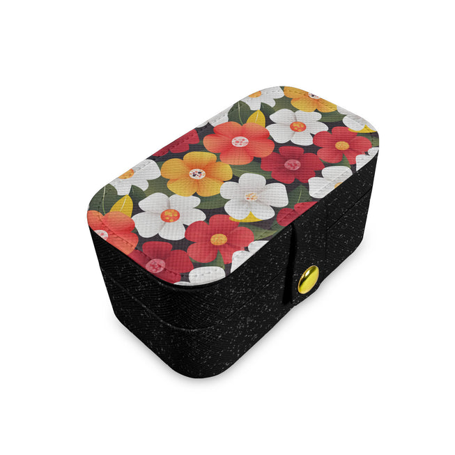 Floral Pattern Personalized Portable Jewelry Box