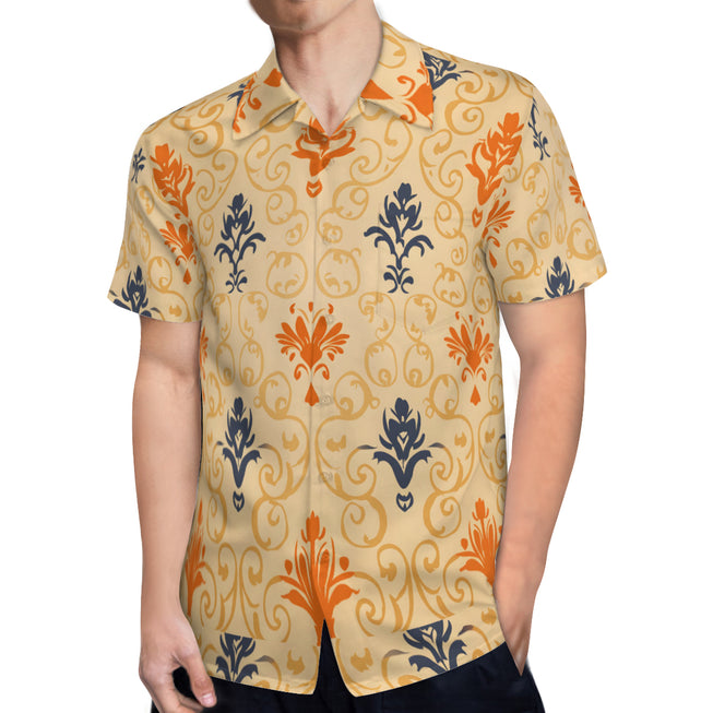 Abstract Pattern Man's Casual Short-Sleeved Shirt