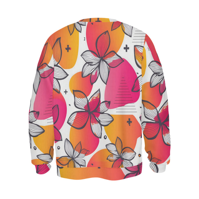 Floral Shapes Crew Neck Sweater