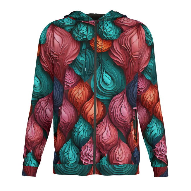 Abstract Seamless Pattern Men's Zip Up Hoodie